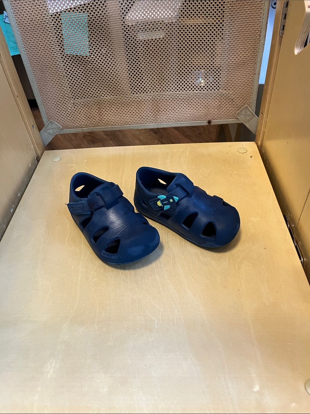 Kids Navy Blue Closed-Toe Sandals